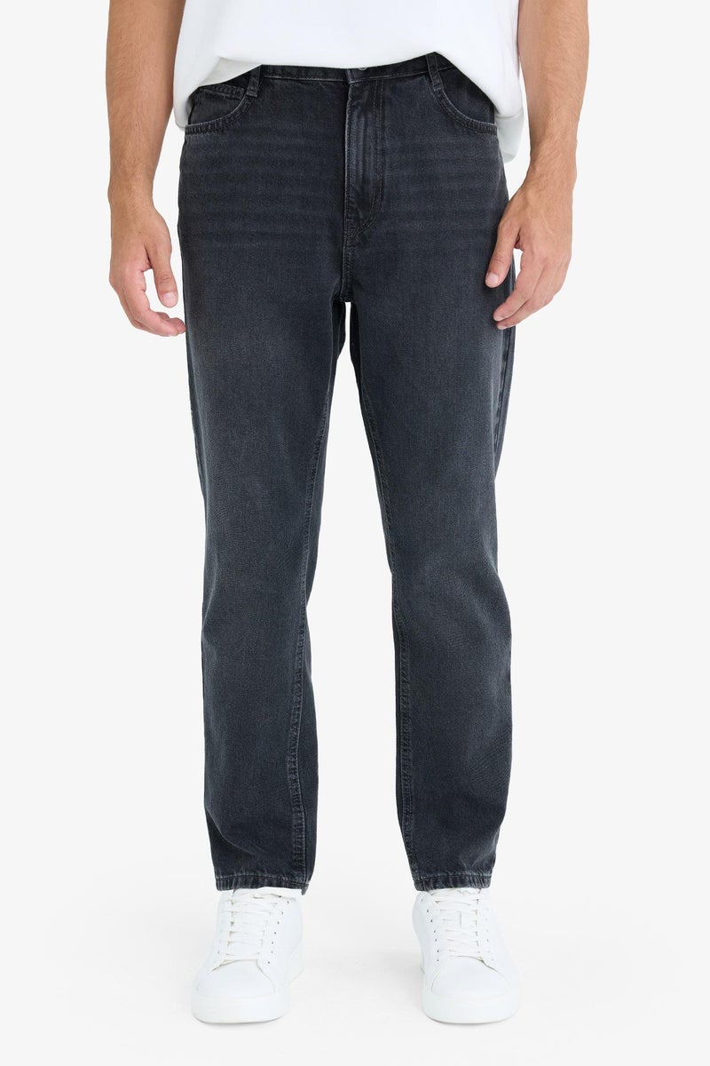 ديفاكتو بنطلون قطن جينز جينز 90’S سليم فيت بساق ضيق - Image 4